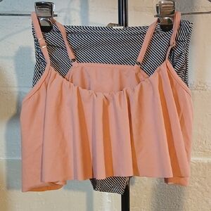 Cupshe Pink and Black Striped Bikini